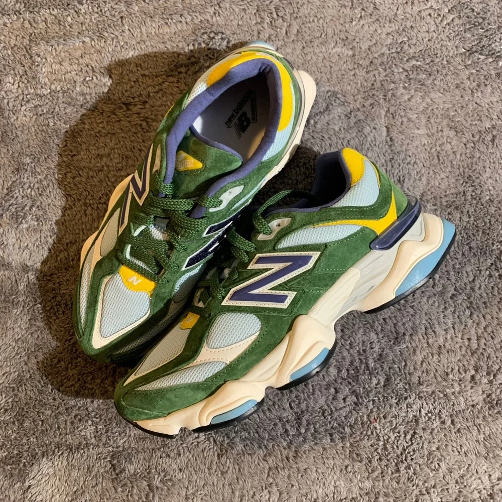 New Balance 9060 Green Blue Yellow Mens Sneakers U9060LDA Size 9.5US